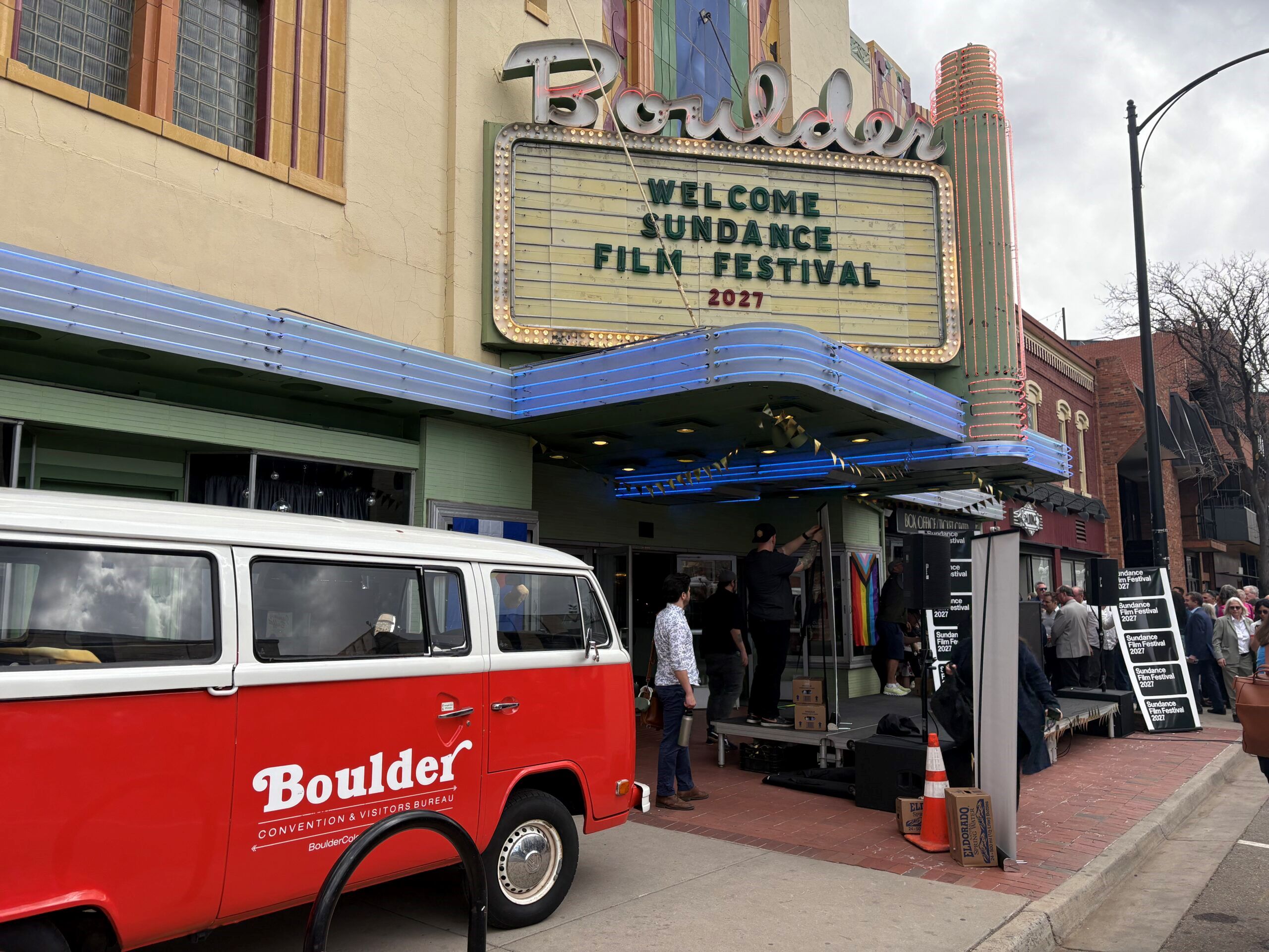 Boulder Theater sign for Sundance.