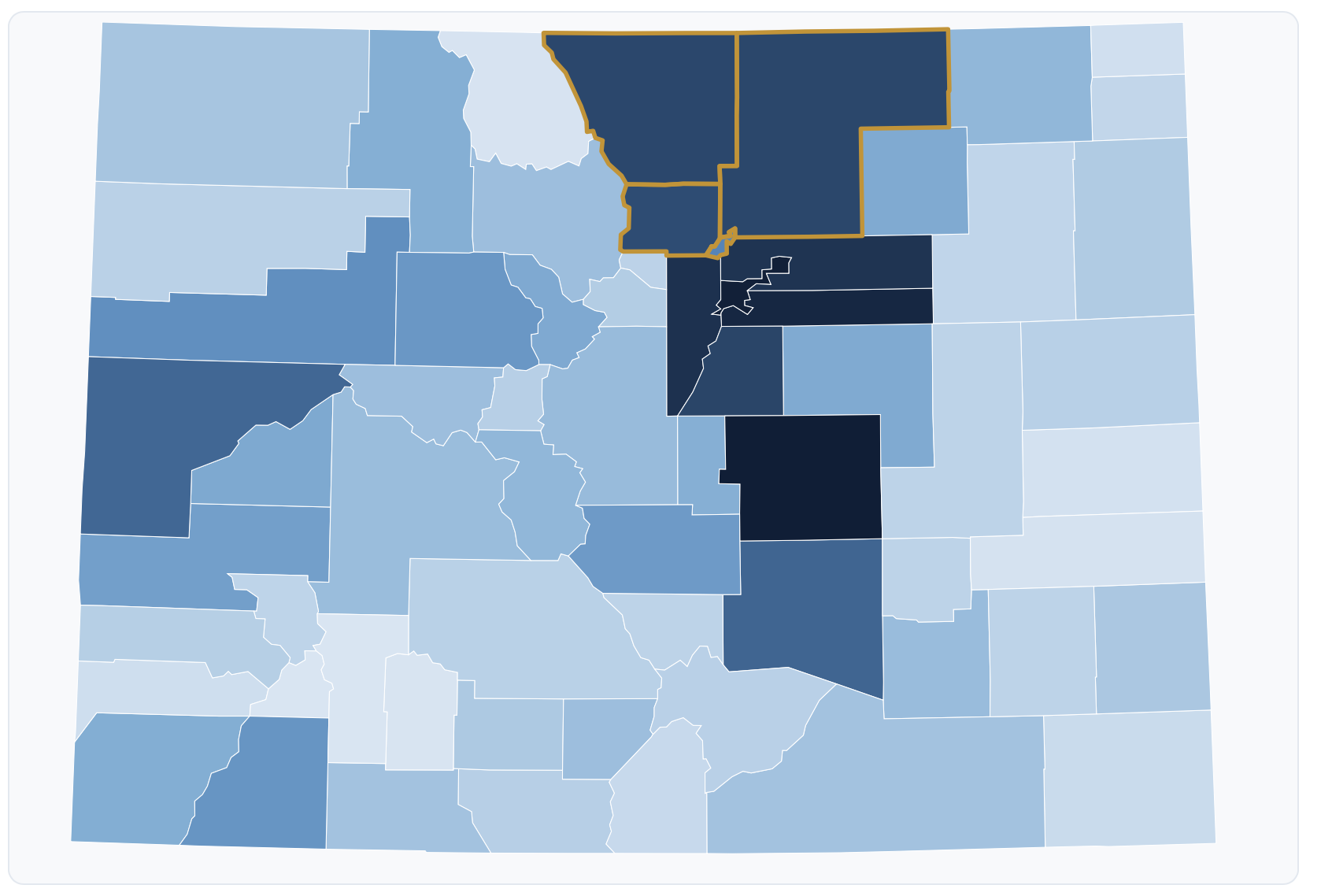 Colorado county map.